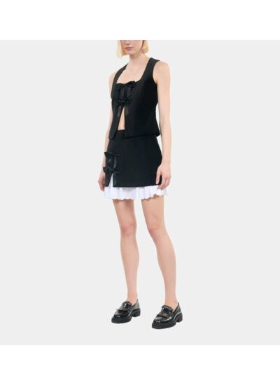 Top En Velours Noir Femme