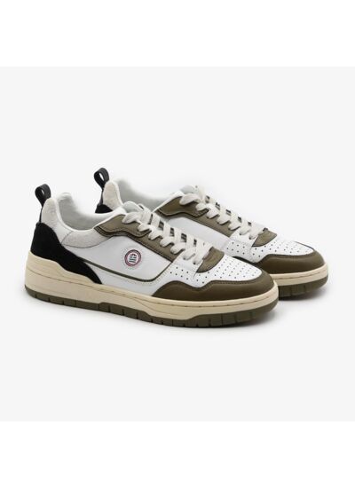 Sneaker La Vernaz en cuir vert militaire