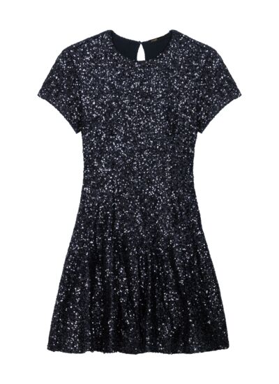 Robe courte à sequins