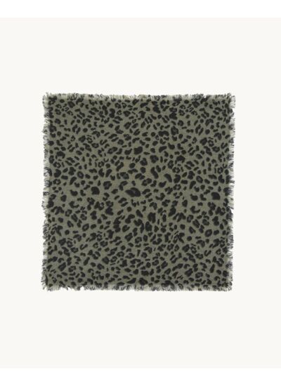 Petit Bandana Hachi Leopard kaki chiné