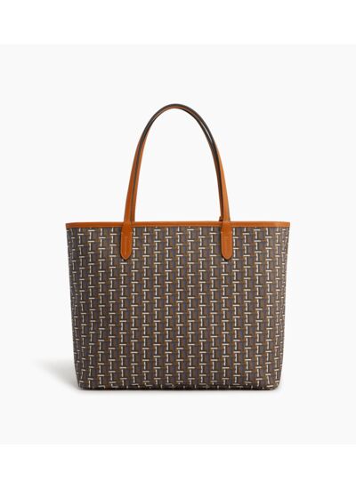 Grand sac cabas horizontal Camille en toile monogramme