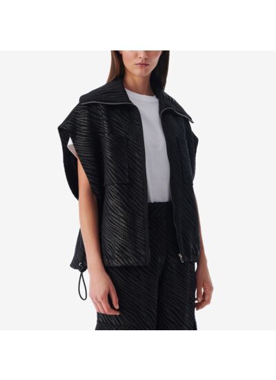 Veste Sans Manche À Motif Zèbre Alina