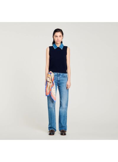 Pull à col amovible