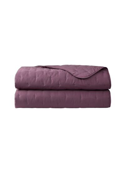 Yves Delorme - Couvre lit en satin marron, Triomphe