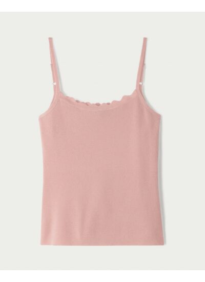 Top à bretelles cintré ultrafin finition fantaisie - Femme - ROSE CHARLOTTE