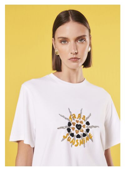 T-Shirt Tarasun-Blanc en Coton