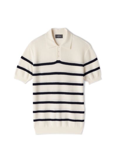 Polo marinière  - Homme - NATUREL/MARINE
