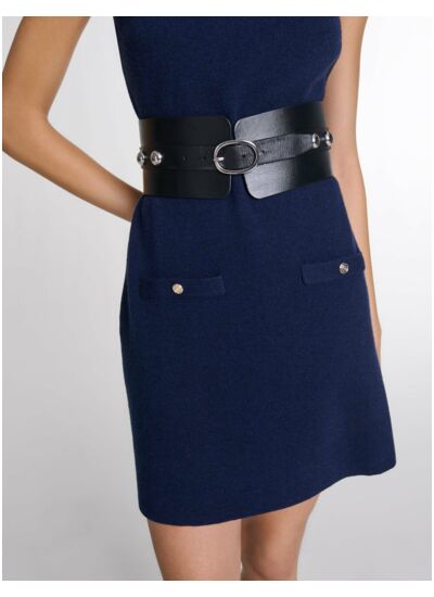Ceinture corset en cuir