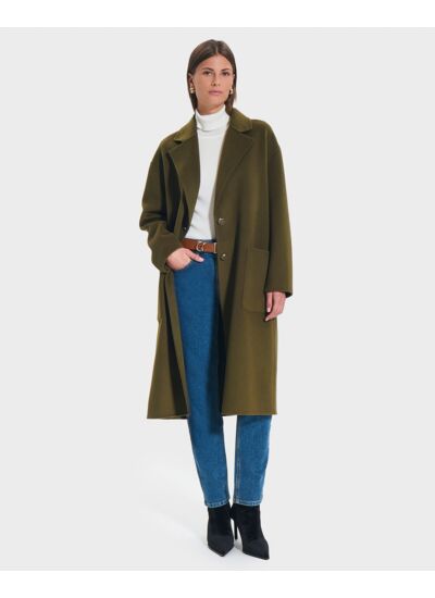 Manteau Maela Kaki en Laine