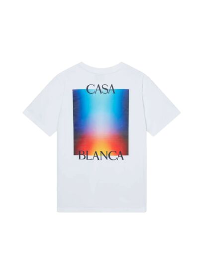 Casablanca T-shirt Gradient Casa Logo Blanc