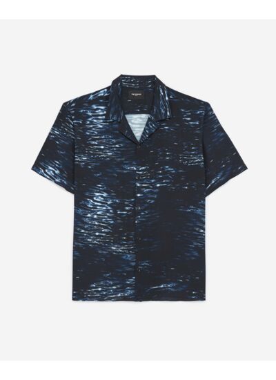 Chemise Col Hawaïen À Motif Boutonnée Homme