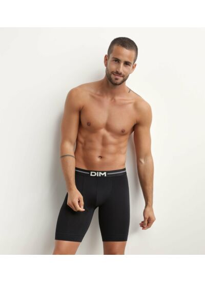 Boxer long homme en coton modal Noir Dim Icons Essentiel