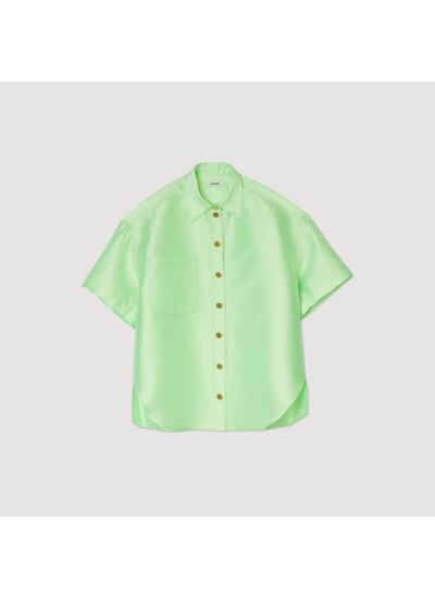 Chemise oversized satinée