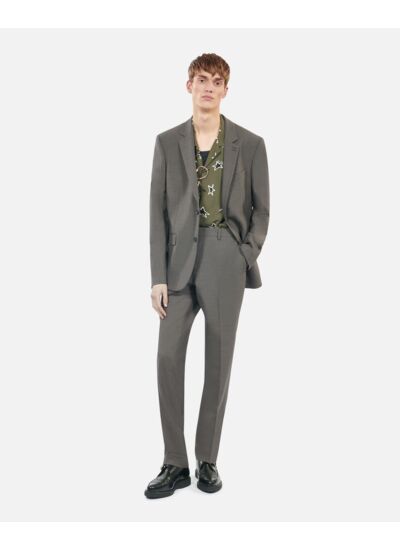 Pantalon De Costume Marron En Laine Homme