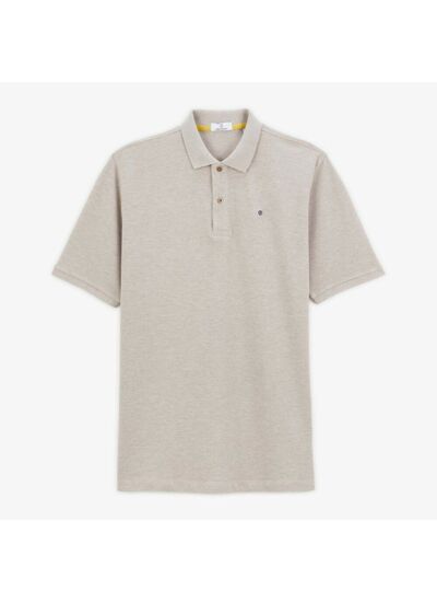 Polo manches courtes maille piqué COCOTTE édition limitée beige chiné