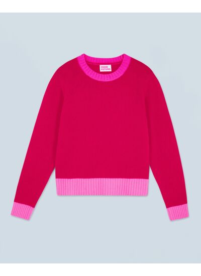 Pull Col Rond Tricolore