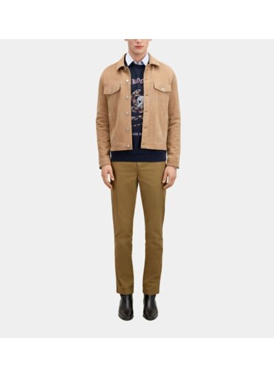 Blouson En Cuir Suede Homme