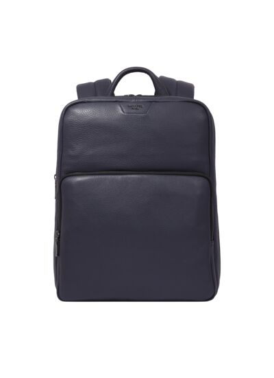 COME DE LANCEL - SAC A DOS EXTENSIBLE ZIPPE 14’ - Bleu Marine
