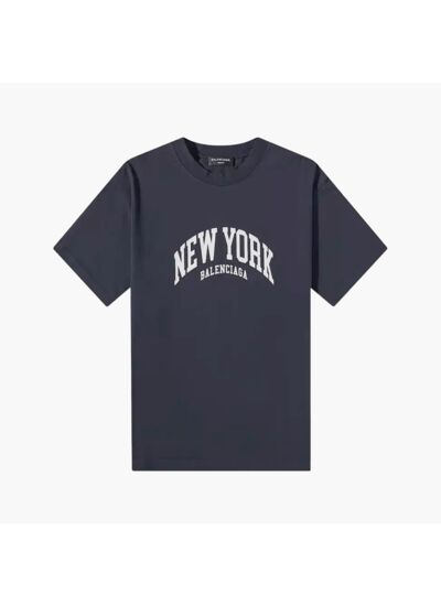 Balenciaga T-Shirt Cities New-York Bleu marine