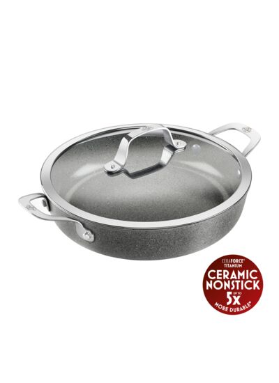 Sauteuse poignées avec couvercle 28 cm Salina - Revêtement céramique CERAFORCE® TITANIUM