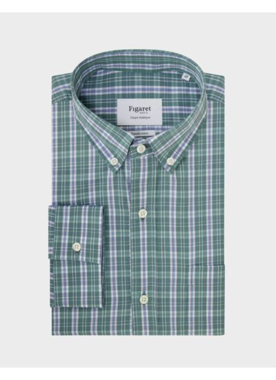 Chemise Classique à carreaux verts