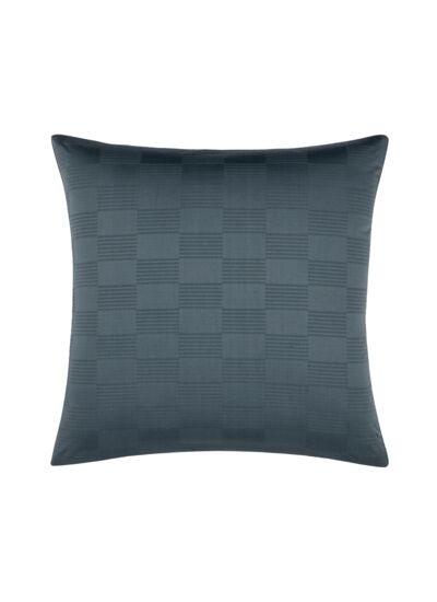 Desforges - Taie d'oreiller en satin de coton gris, Damier