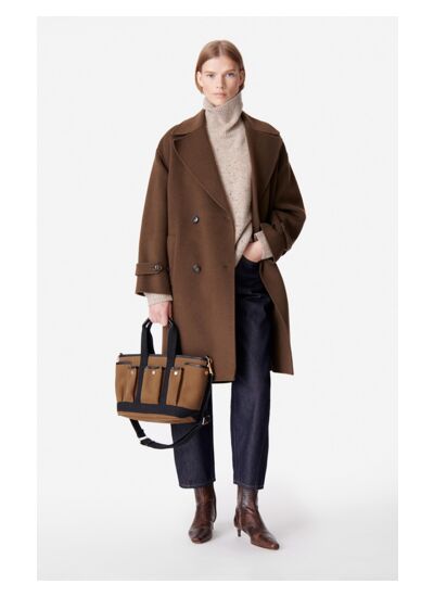 Manteau Cecil En Laine Mélangée
