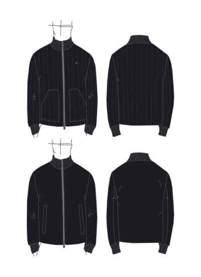 Blouson veste - bleu marine