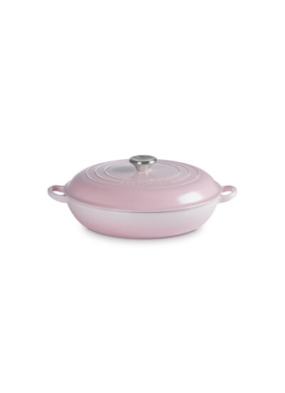 Faitout campagnard 30cm en fonte émaillée shell pink