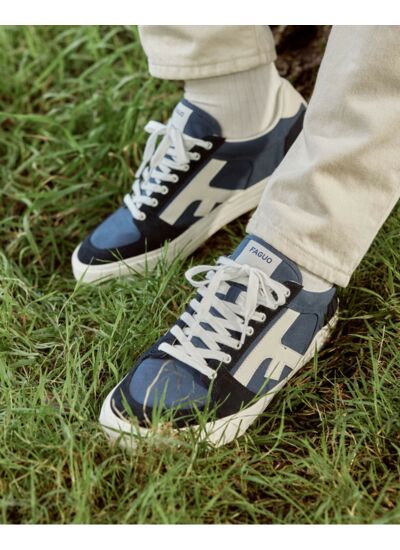 Tennis basses bleues & bleu marine & blanches