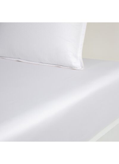 BOSS Home - Drap housse en satin de coton blanc, Loft