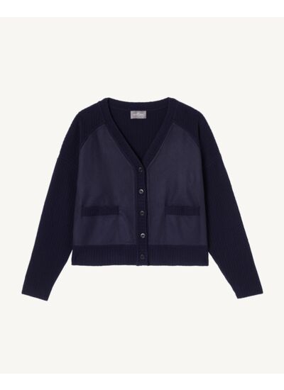 Gilet oversized effet daim - Femme - MARINE