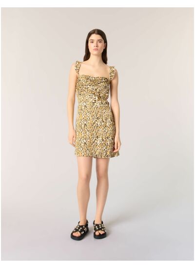 Robe courte imprimé leopard