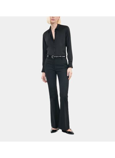 Chemise En Soie Noire Femme