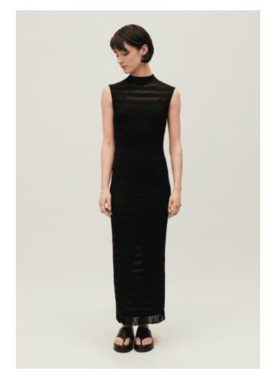 Robe longue tube noire