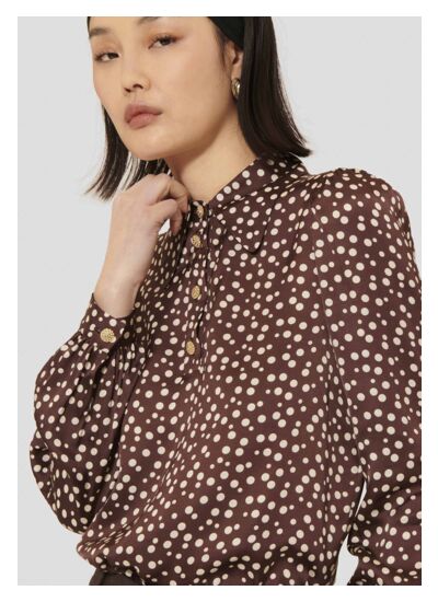 Top Tonio-Chocolat en Viscose