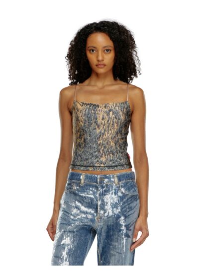 Débardeur en nylon « Rain Camo » avec cristaux