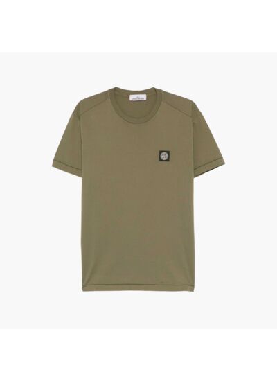 Stone Island T-Shirt Logo Vert Kaki