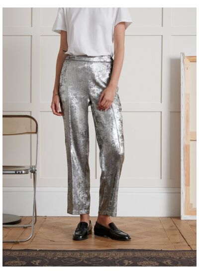 PANTALON FOIL ARGENT