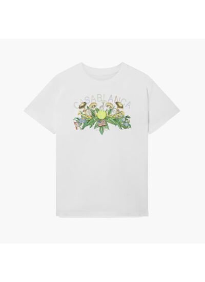 Casablanca T-Shirt Palm Springs Tennis Club Blanc