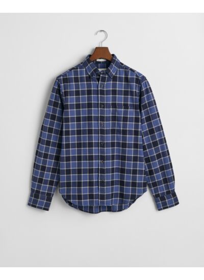 Chemise regular fit à chevrons et motif carreaux