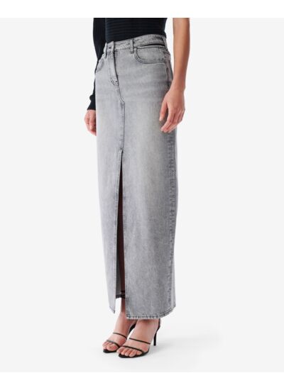 Jupe Midi À Fente En Jean Finji
