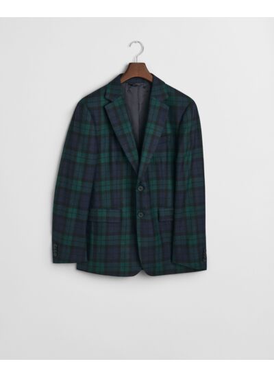 Slim Fit Black Watch Check Blazer