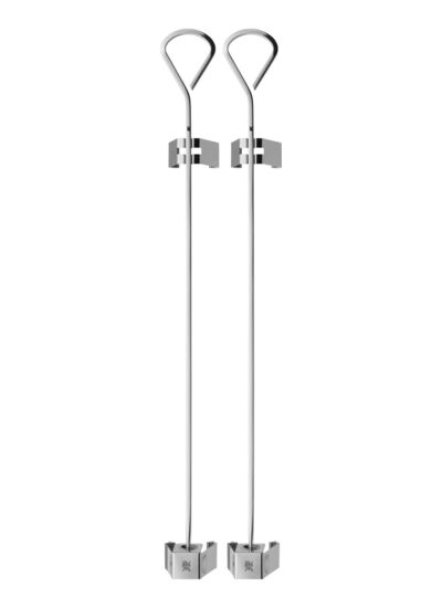 Grandes brochettes pour barbecue lot de 2 pièces avec pinces