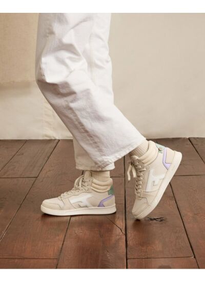 Baskets montantes écrues & beiges