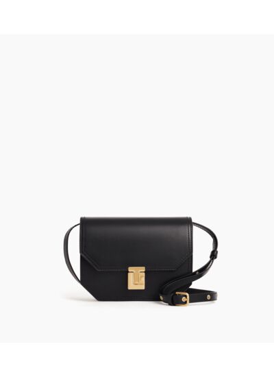 Petit sac bandoulière Rose en cuir lisse