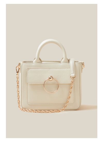 Sac Anouck cuir grainé chaîne