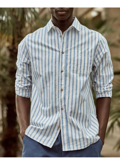 Chemise rouge & crème