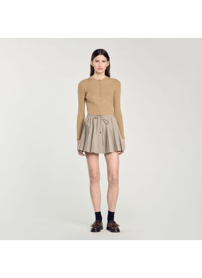 Pull en maille côtelée