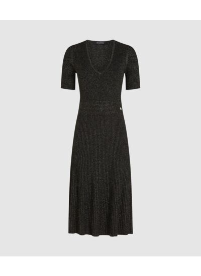 LUREX KNIT MIDI DRESS